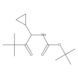tert-butyl N-(1-cyclopropyl-3,3-dimethyl-2-oxobutyl)carbamate Structure