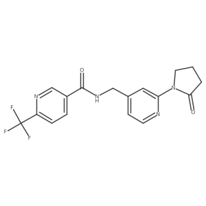 N-((2-(2-oxopyrrolidin-1-yl)pyridin-4-yl)methyl)-6-(trifluoromethyl)nicotinamide Structure