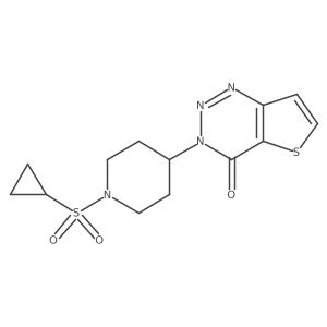 3-(1-(cyclopropylsulfonyl)piperidin-4-yl)thieno[3,2-d][1,2,3]triazin-4(3H)-one Structure