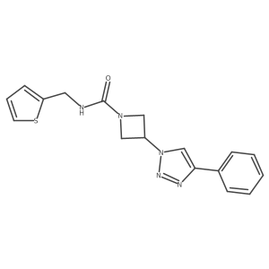 3-(4-phenyl-1H-1,2,3-triazol-1-yl)-N-(thiophen-2-ylmethyl)azetidine-1-carboxamide Structure