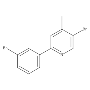 5-Bromo-2-(3-bromophenyl)-4-methylpyridine结构式