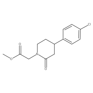 Methyl 2-[4-(4-chlorophenyl)-2-oxopiperidin-1-yl]acetate结构式