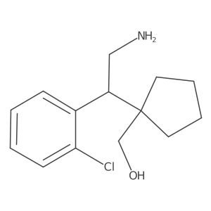 {1-[2-Amino-1-(2-chlorophenyl)ethyl]cyclopentyl}methanol Structure