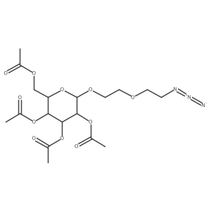 (2-(2-Azidoethoxy)ethyl)-2,3,4,6-tetra-O-acetyl-alpha-D-mannopyranoside Structure
