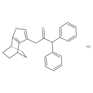 1,1-Diphenyl-3-{3-thia-1-azatricyclo[5.2.2.0^{2,6}]undeca-2(6),4-dien-5-yl}propan-2-one hydrochloride Structure