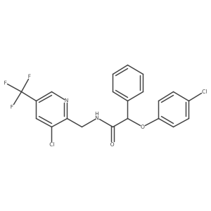 N-{[3-chloro-5-(trifluoromethyl)pyridin-2-yl]methyl}-2-(4-chlorophenoxy)-2-phenylacetamide Structure