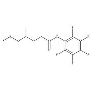 (2,3,4,5,6-pentafluorophenyl) 4-(methyldisulfanyl)pentanoate结构式