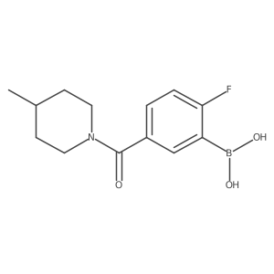 2-Fluoro-5-(4-methyl-1-piperidinylcarbonyl)phenylboronic acid结构式