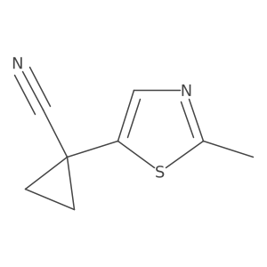 1-(2-Methyl-1,3-thiazol-5-yl)cyclopropane-1-carbonitrile结构式