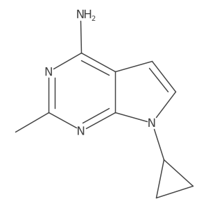 7-Cyclopropyl-2-methyl-7H-pyrrolo[2,3-D]pyrimidin-4-amine Structure
