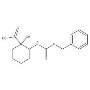 2-{[(Benzyloxy)carbonyl]amino}-1-hydroxycyclohexane-1-carboxylic acid结构式