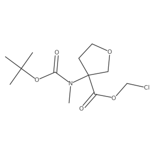 Chloromethyl 3-{[(tert-butoxy)carbonyl](methyl)amino}oxolane-3-carboxylate Structure