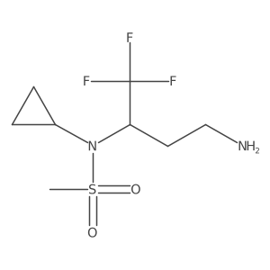 N-(4-amino-1,1,1-trifluorobutan-2-yl)-N-cyclopropylmethanesulfonamide结构式