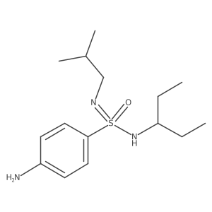 4-amino-N-(2-methylpropyl)-N-(pentan-3-yl)benzene-1-sulfonoimidamide Structure