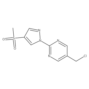 5-(chloromethyl)-2-(4-methanesulfonyl-1H-pyrazol-1-yl)pyrimidine结构式