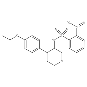 rac-N-[(3R,4S)-4-(4-ethoxyphenyl)piperidin-3-yl]-2-nitrobenzene-1-sulfonamide结构式