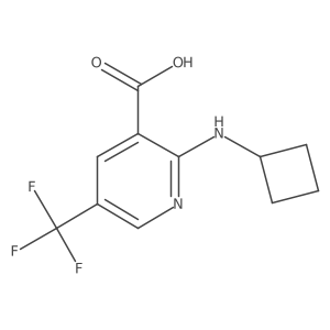 2-(Cyclobutylamino)-5-(trifluoromethyl)pyridine-3-carboxylic acid结构式