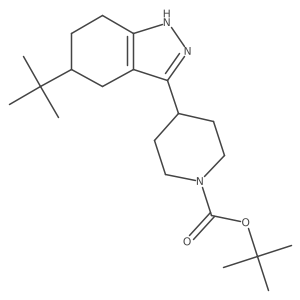 tert-butyl 4-(5-tert-butyl-4,5,6,7-tetrahydro-1H-indazol-3-yl)piperidine-1-carboxylate Structure
