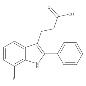 3-(7-Fluoro-2-phenyl-1H-indol-3-yl)propanoic acid Structure