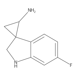 6'-Fluoro-1',2'-dihydrospiro[cyclopropane-1,3'-indole]-3-amine Structure