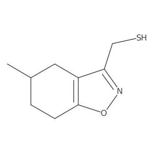 (5-Methyl-4,5,6,7-tetrahydro-1,2-benzoxazol-3-yl)methanethiol结构式