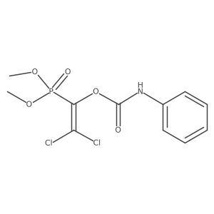 Phosphonic acid, (2,2-dichloro-1-hydroxyvinyl)-, dimethyl ester, carbanilate结构式