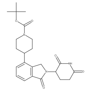 tert-Butyl 4-(2-(2,6-dioxopiperidin-3-yl)-1-oxoisoindolin-4-yl)piperidine-1-carboxylate结构式