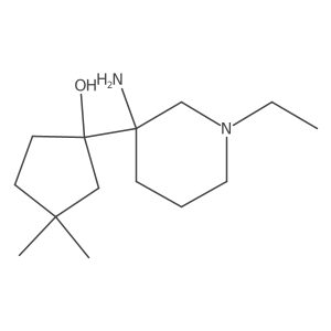 1-(3-Amino-1-ethylpiperidin-3-yl)-3,3-dimethylcyclopentan-1-ol结构式