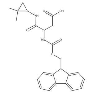 3-[(2,2-dimethylcyclopropyl)carbamoyl]-3-({[(9H-fluoren-9-yl)methoxy]carbonyl}amino)propanoic acid结构式