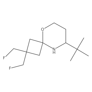 8-Tert-butyl-2,2-bis(fluoromethyl)-5-oxa-9-azaspiro[3.5]nonane Structure