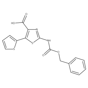 2-{[(Benzyloxy)carbonyl]amino}-5-(thiophen-2-yl)-1,3-thiazole-4-carboxylic acid Structure