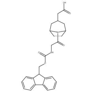 2-{8-[2-({[(9H-fluoren-9-yl)methoxy]carbonyl}amino)acetyl]-8-azabicyclo[3.2.1]octan-3-yl}acetic acid结构式
