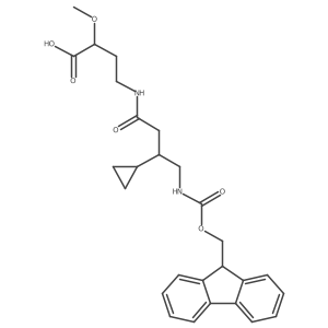4-[3-cyclopropyl-4-({[(9H-fluoren-9-yl)methoxy]carbonyl}amino)butanamido]-2-methoxybutanoic acid Structure