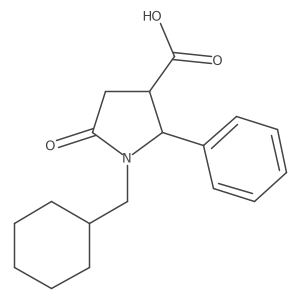 1-(Cyclohexylmethyl)-5-oxo-2-phenylpyrrolidine-3-carboxylic acid结构式