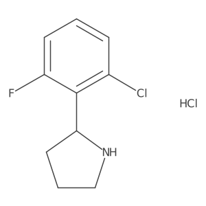 2-(2-Chloro-6-fluorophenyl)pyrrolidine hydrochloride Structure