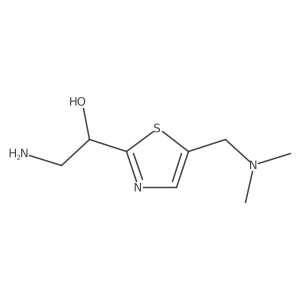 (1S)-2-amino-1-{5-[(dimethylamino)methyl]-1,3-thiazol-2-yl}ethan-1-ol Structure