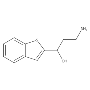 (1S)-3-amino-1-(1-benzothiophen-2-yl)propan-1-ol结构式