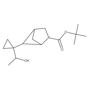 tert-butyl (1S,4R)-5-[1-(1-hydroxyethyl)cyclopropyl]-2-azabicyclo[2.1.1]hexane-2-carboxylate结构式