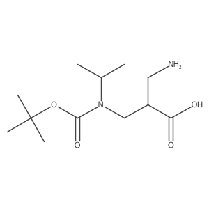 3-Amino-2-({[(tert-butoxy)carbonyl](propan-2-yl)amino}methyl)propanoic acid结构式
