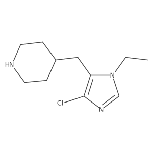 4-[(4-chloro-1-ethyl-1H-imidazol-5-yl)methyl]piperidine Structure