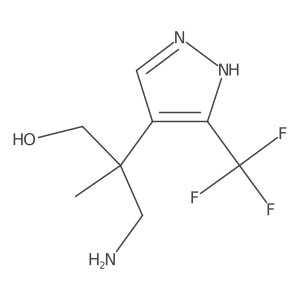 3-amino-2-methyl-2-[3-(trifluoromethyl)-1H-pyrazol-4-yl]propan-1-ol Structure
