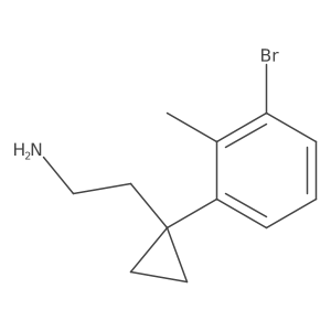 2-[1-(3-Bromo-2-methylphenyl)cyclopropyl]ethan-1-amine Structure