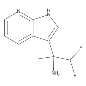 1,1-difluoro-2-{1H-pyrrolo[2,3-b]pyridin-3-yl}propan-2-amine结构式