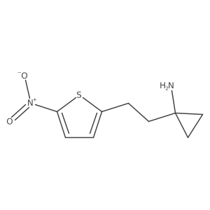 1-[2-(5-Nitrothiophen-2-yl)ethyl]cyclopropan-1-amine Structure
