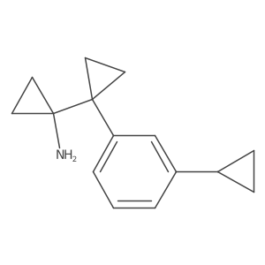 1-[1-(3-Cyclopropylphenyl)cyclopropyl]cyclopropan-1-amine结构式