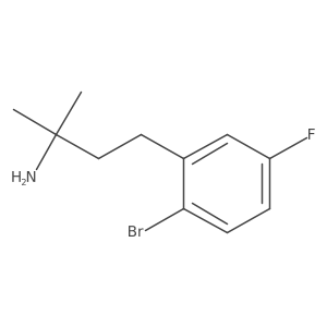 4-(2-Bromo-5-fluorophenyl)-2-methylbutan-2-amine结构式
