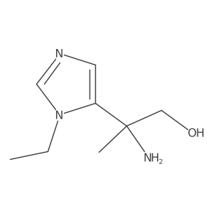 2-amino-2-(1-ethyl-1H-imidazol-5-yl)propan-1-ol结构式