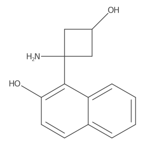 1-(1-Amino-3-hydroxycyclobutyl)naphthalen-2-ol Structure