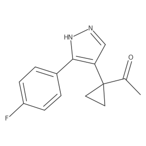 1-{1-[3-(4-fluorophenyl)-1H-pyrazol-4-yl]cyclopropyl}ethan-1-one Structure