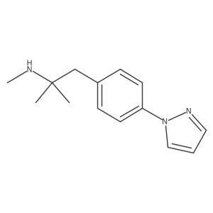 methyl({2-methyl-1-[4-(1H-pyrazol-1-yl)phenyl]propan-2-yl})amine结构式